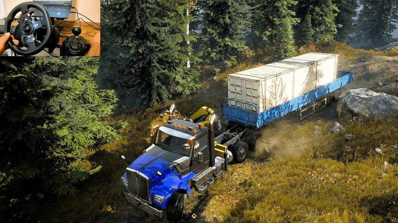 SNOWRUNNER : Cargo From the Ship Mission | Map : Smithville Dam | Drummond Island | Logitech G920