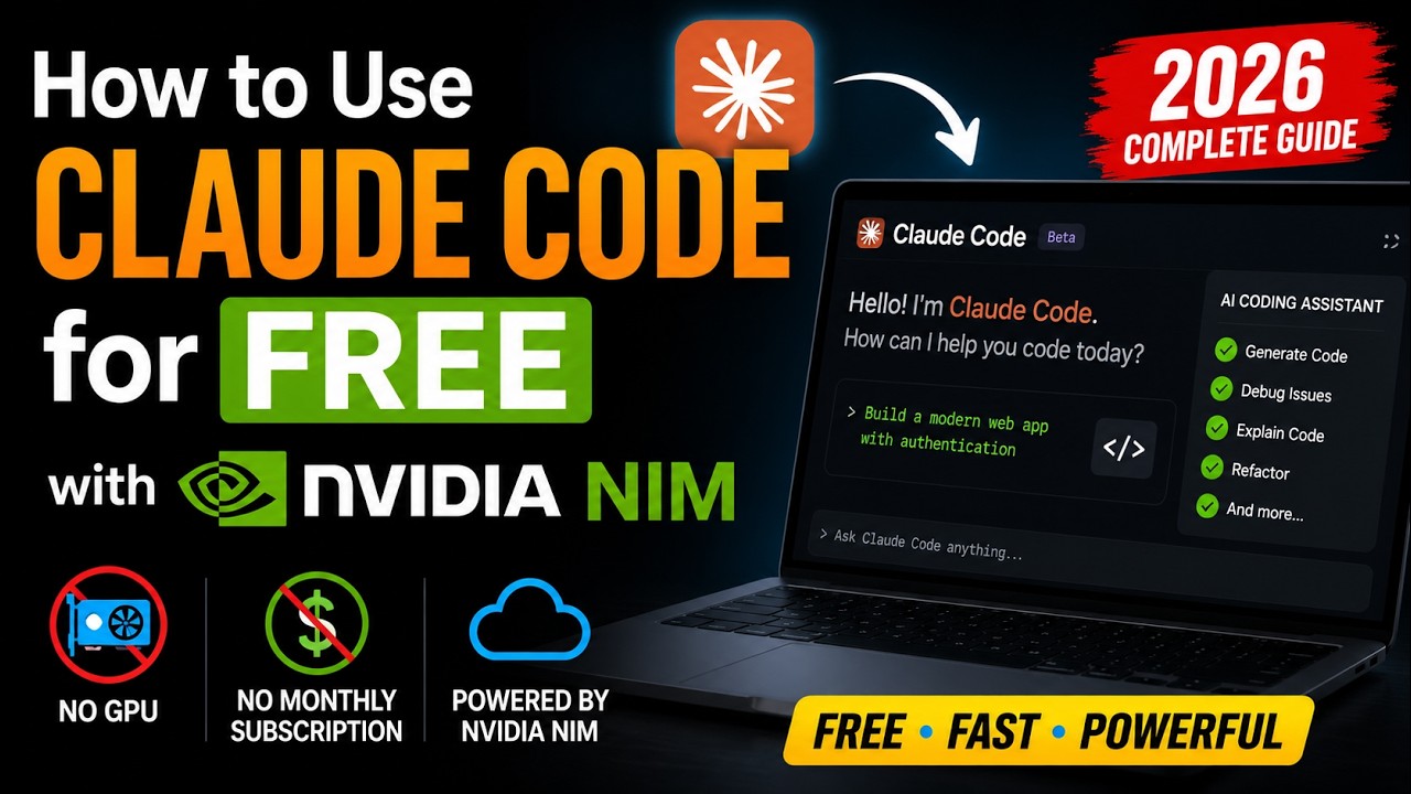 How to Use Claude Code for FREE with NVIDIA NIM (No GPU, No Subscription) 2026 In English