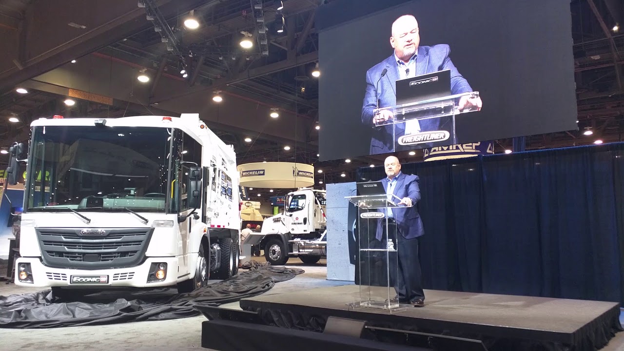 Freightliner EconicSD low cab-forward waste collection truck launch