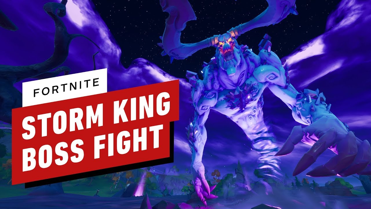 Fortnite Storm King Boss Fight Gameplay