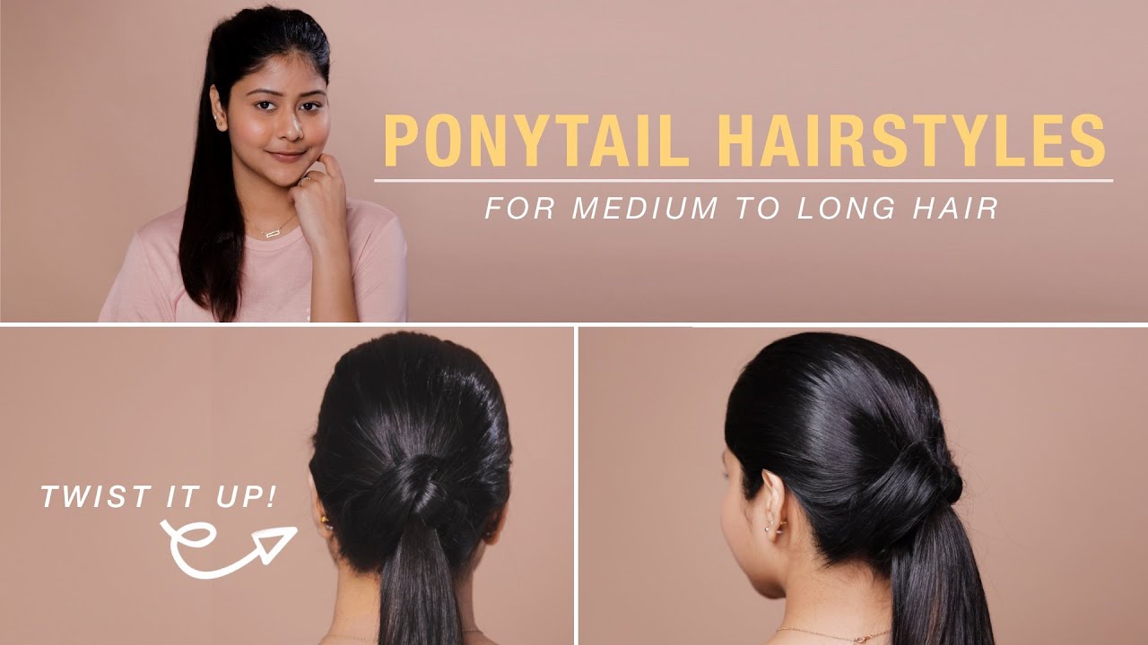 Ponytails For Medium To Long Hair | Glamrs Hairstyles