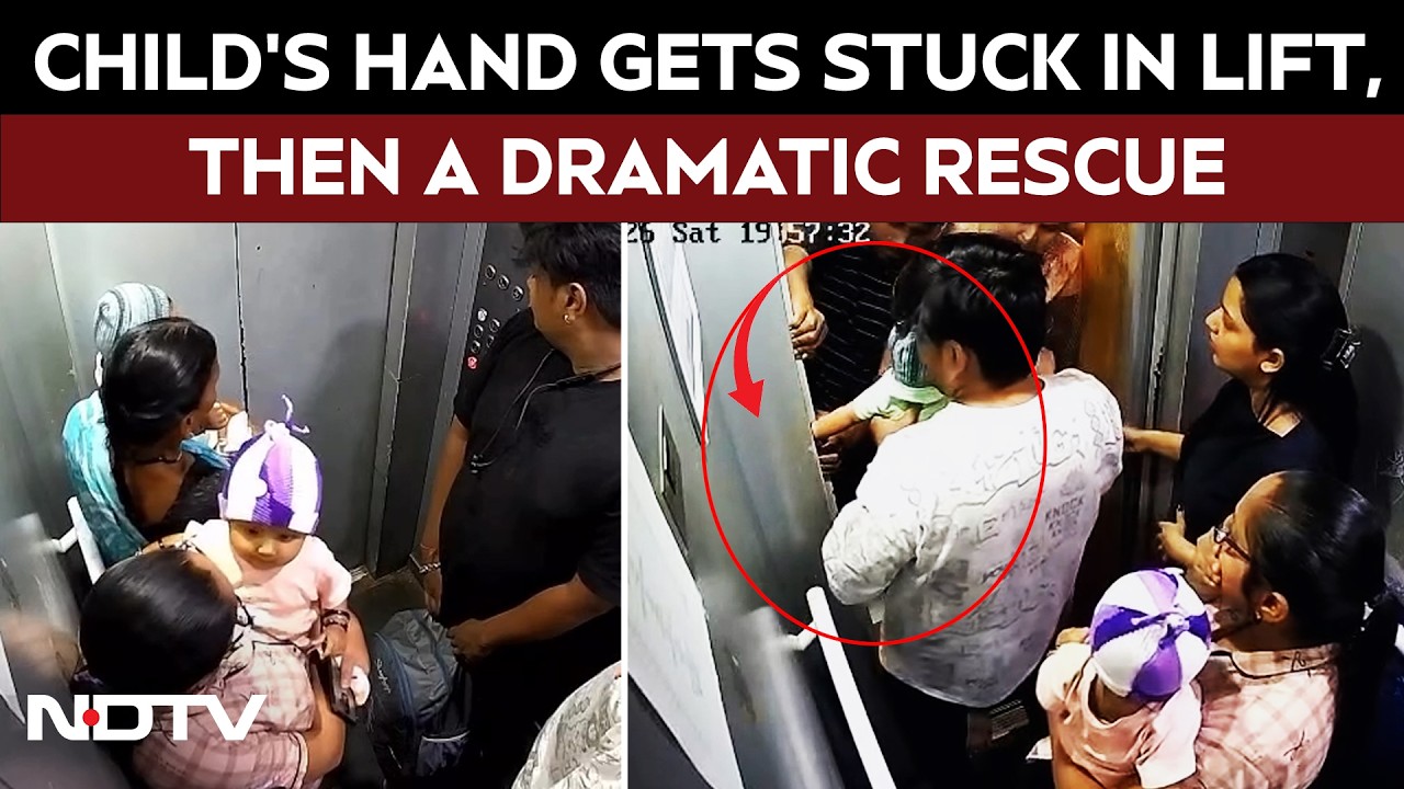Pune News | On Camera: Dramatic Lift Rescue After Child&rsquo;s Hand Gets Stuck In Pune