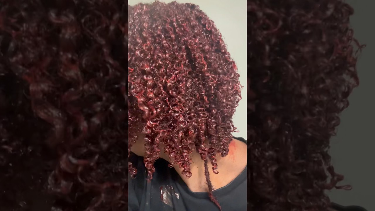 NO BLEACH Burgundy Natural Hair #naturalhair #burgundyhair #hairdye