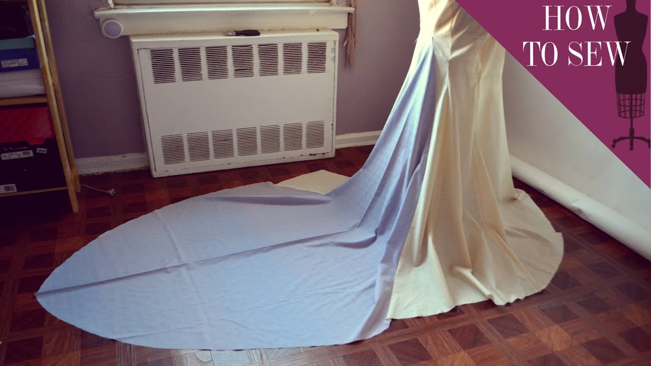 How To Sew A Fishtail Extension To The Back Of A Gown