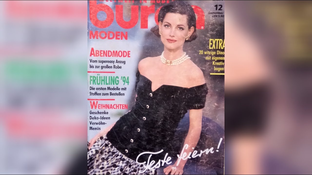 Burda Moden magazine 12/1993. Журнал Бурда Моден 12/1993 г 🌹💄👠