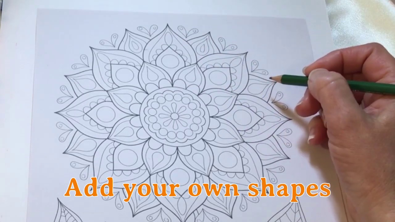 Mandala Coloring Art | Personalize any coloring book page | Coloring Book Tips