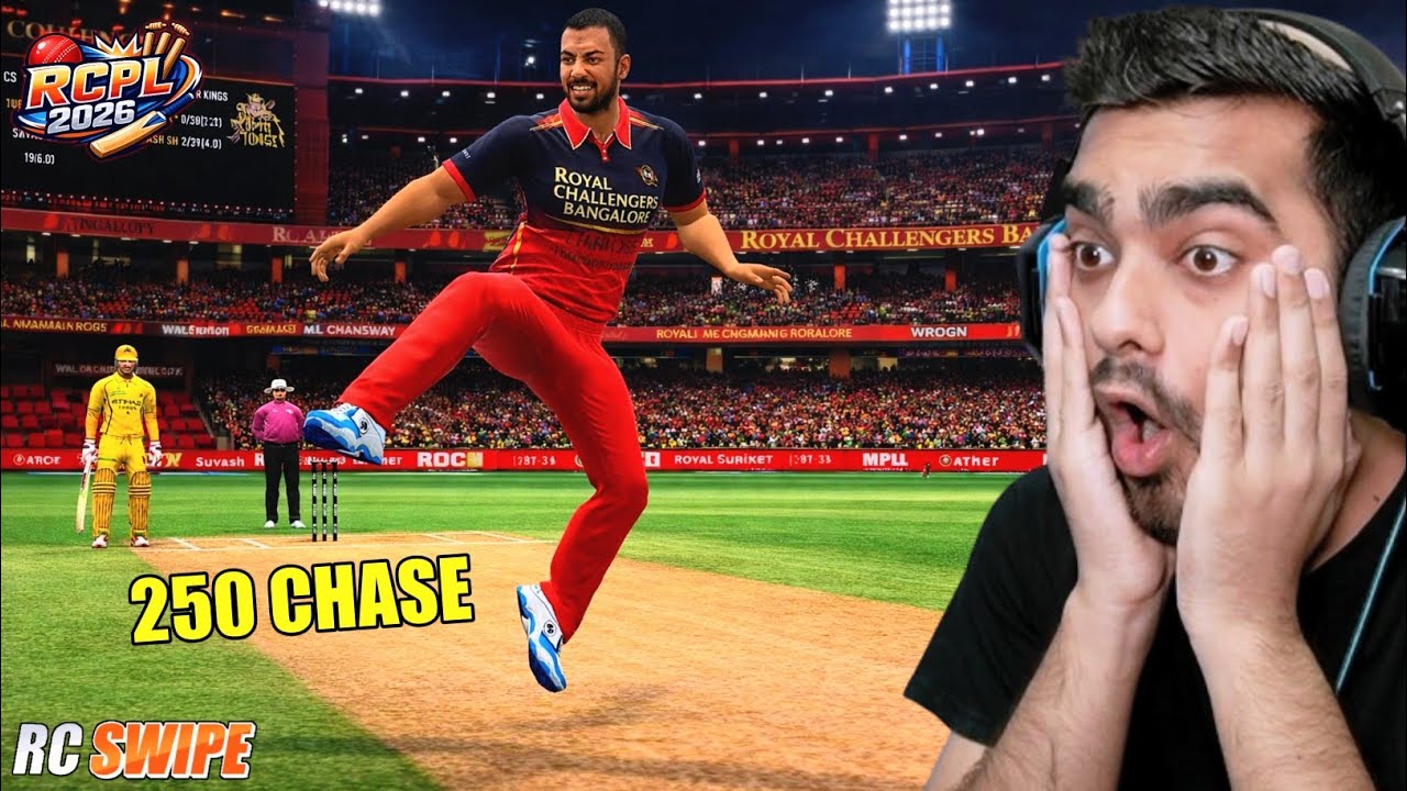 250 CHASE! RCB Vs CSK RCPL 2026 RC Swipe (Hardcore Dynamic AI)