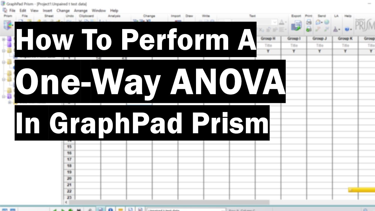 How To Perform A One-Way ANOVA In GraphPad Prism