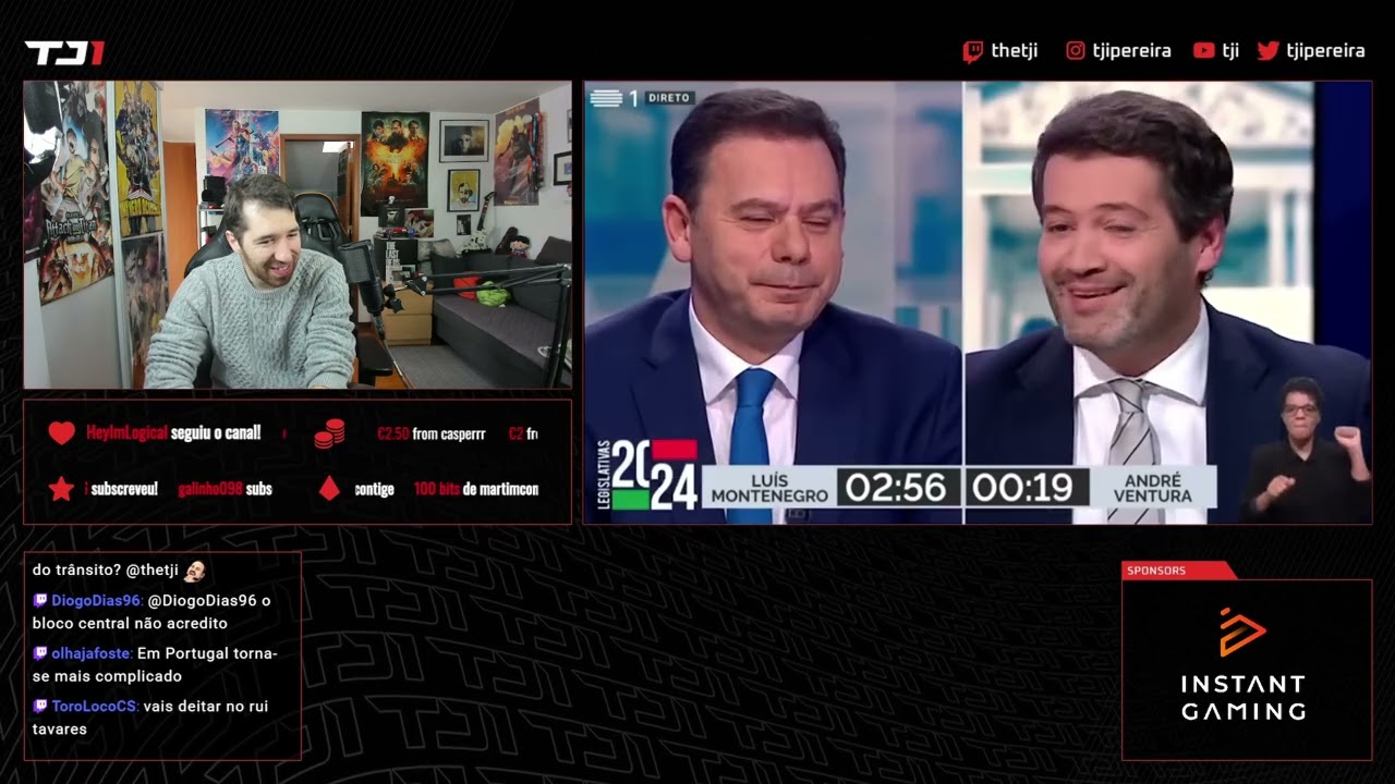 TJI REAGE A DEBATES LEGISLATIVAS 2024 - ANDRÉ VENTURA (CHEGA) VS. LUIS MONTENEGRO (PSD)