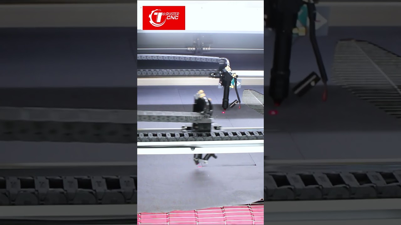 co2 laser cutting machine cutting single layer of technical fabric #trustercnc #fabric