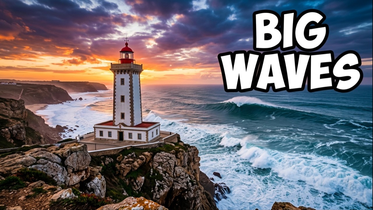 Nazaré Big Waves | Praia do Norte em 4K