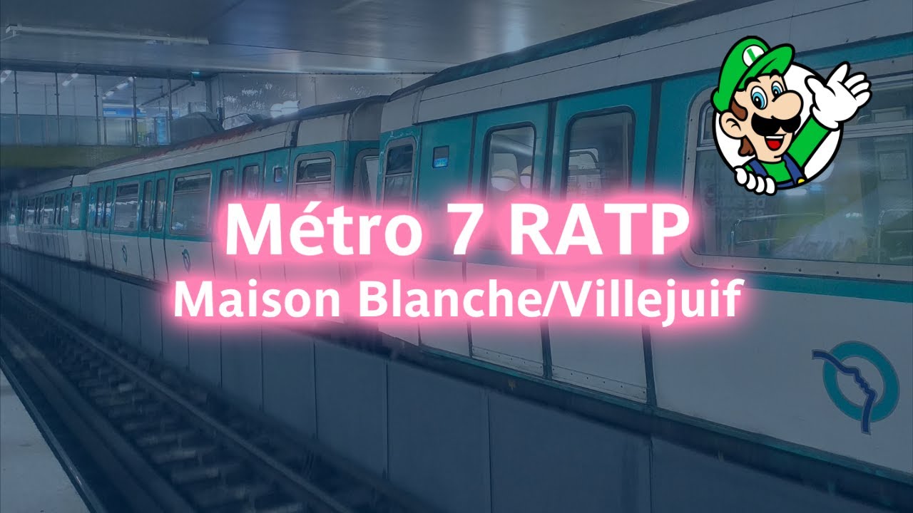 Métro 7 RATP - Voyage entre Maison Blanche et Villejuif - Louis Aragon