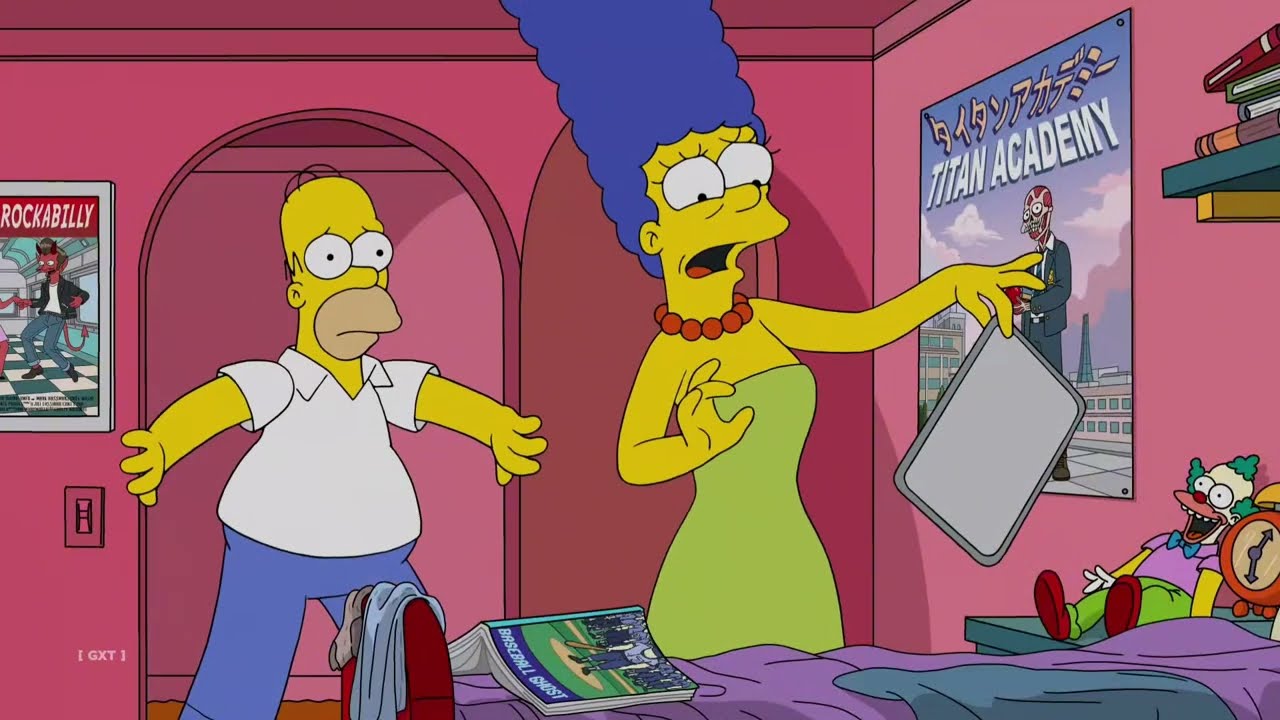 The Simpsons: Bart watching Adult live action romance content on internet. 