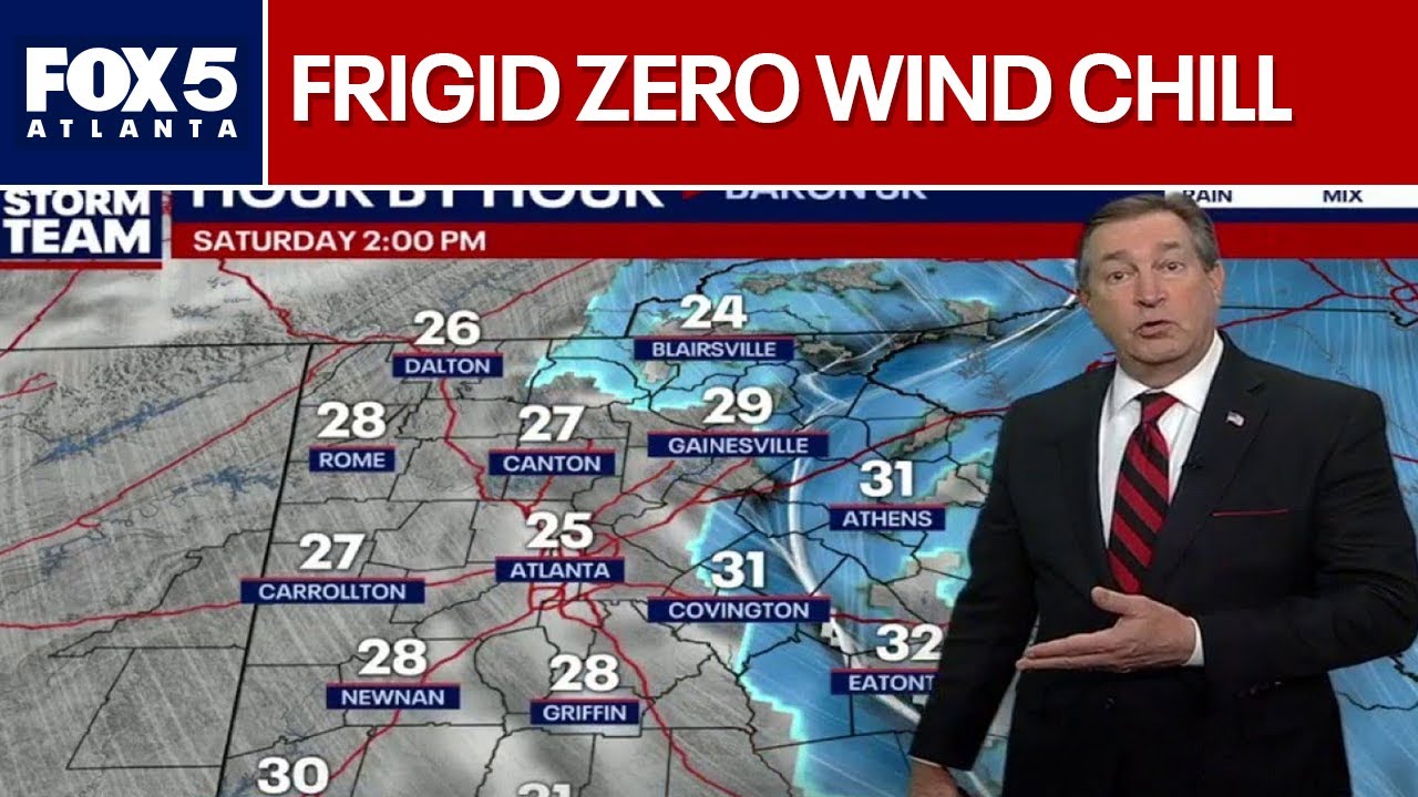 Atlanta braces for snow and frigid zero wind chill
