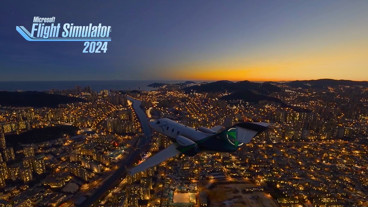 Microsoft Flight Simulator 2024 Night Flight Over Stunning Cityscape | Ultra Realistic Graphics