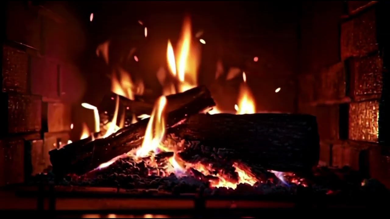 Cozy Fireplace. Fireplace with Crackling Fire Sounds. Şömine Ateşi Sesi. Rahatlatıcı Uyku Sesi