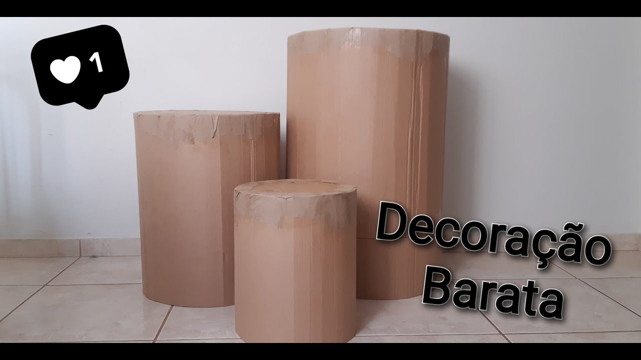 DECORAÇÃO- TRIO DE MESA FEITO DE PAPELÃO