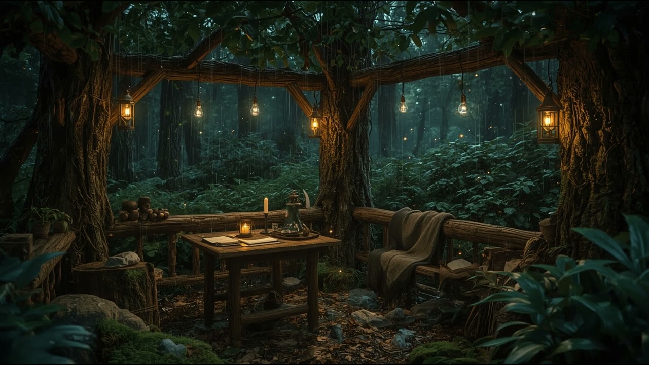 Enchanted Forest Rain | Gentle Rain, Birds & Nature Sounds for Sleep, Reading & Relaxation