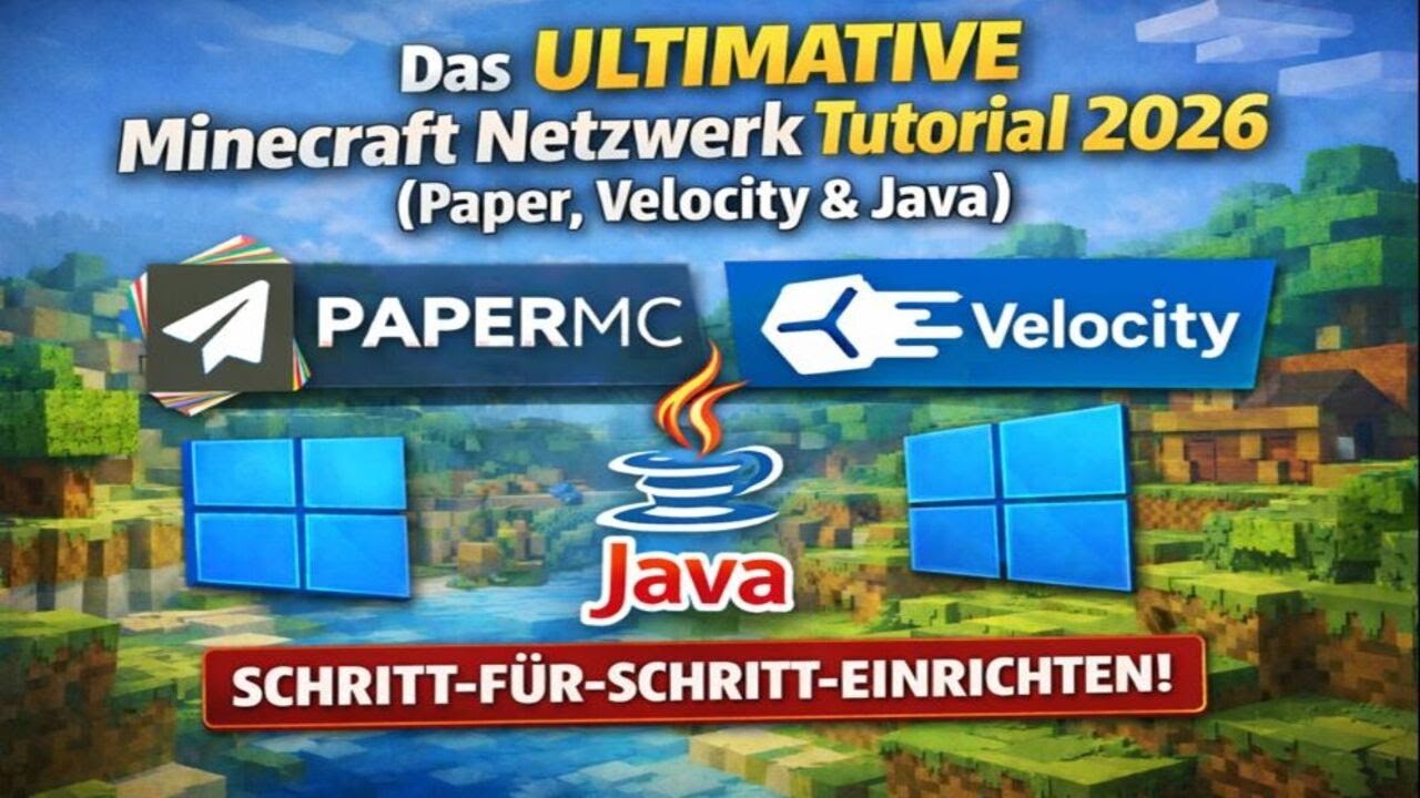 Das ULTIMATIVE Minecraft Netzwerk Tutorial 2026 (Paper, Velocity & Java) (Windows)