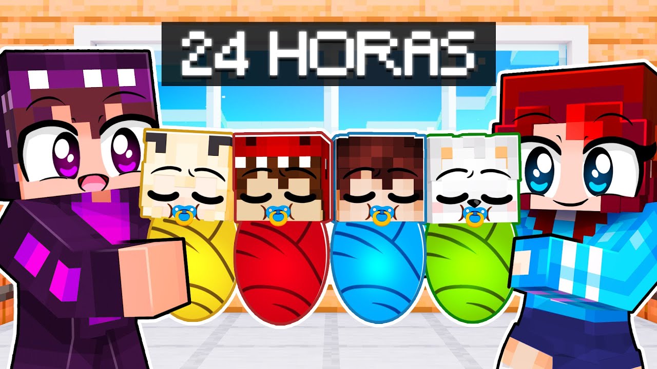 24 HORAS SIENDO PAPÁ DE MIS AMIGOS en MINECRAFT 👨‍👩‍👧😱 MINECRAFT - FranciscoGames