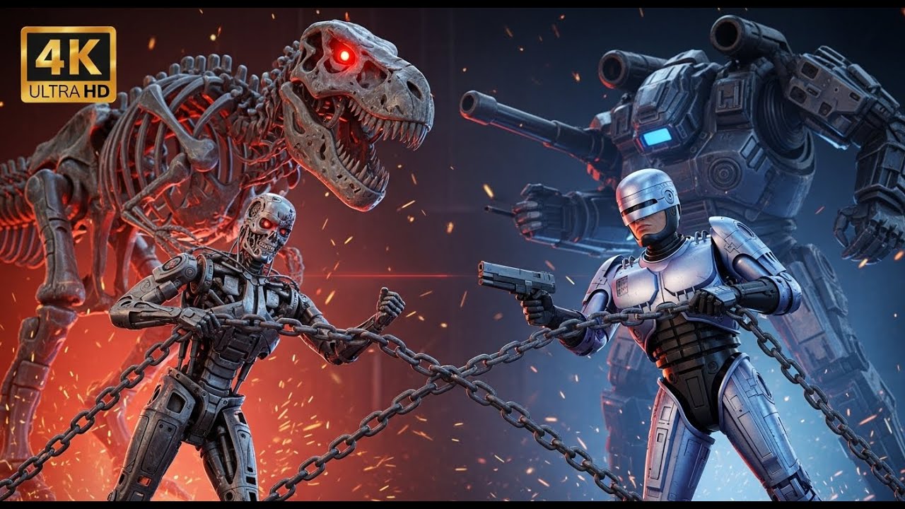 TERMINATOR vs ROBOCOP: Skynet Unlocks T-Rex Mode! ⚔ The Cyborg War
