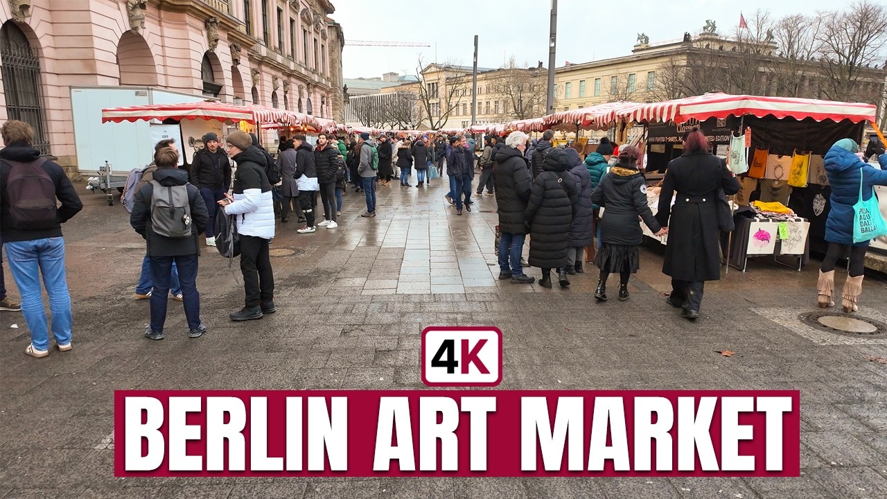 Berlin Art Market 🇩🇪 | Museumsinsel & Berlin Cathedral | 4K Walking Tour