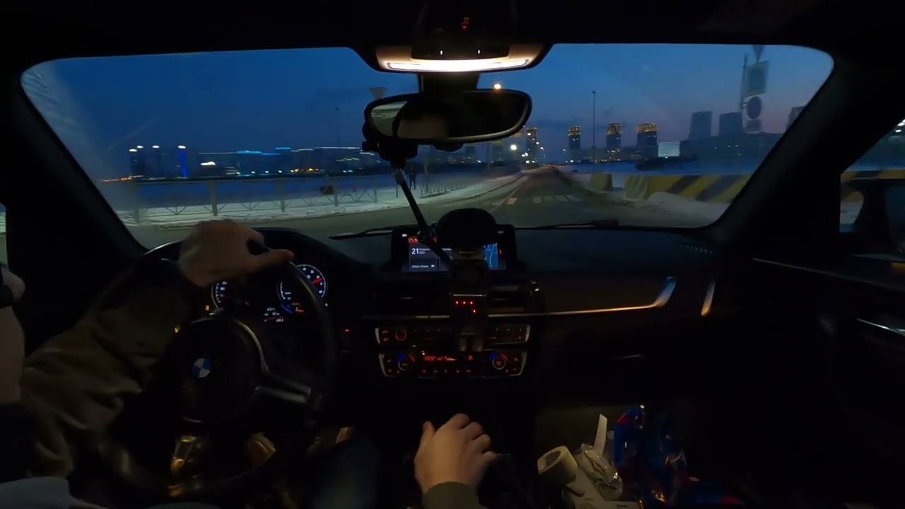 BMW M2 Competition exhaust - POV - 6spd Manual - Night Drive-