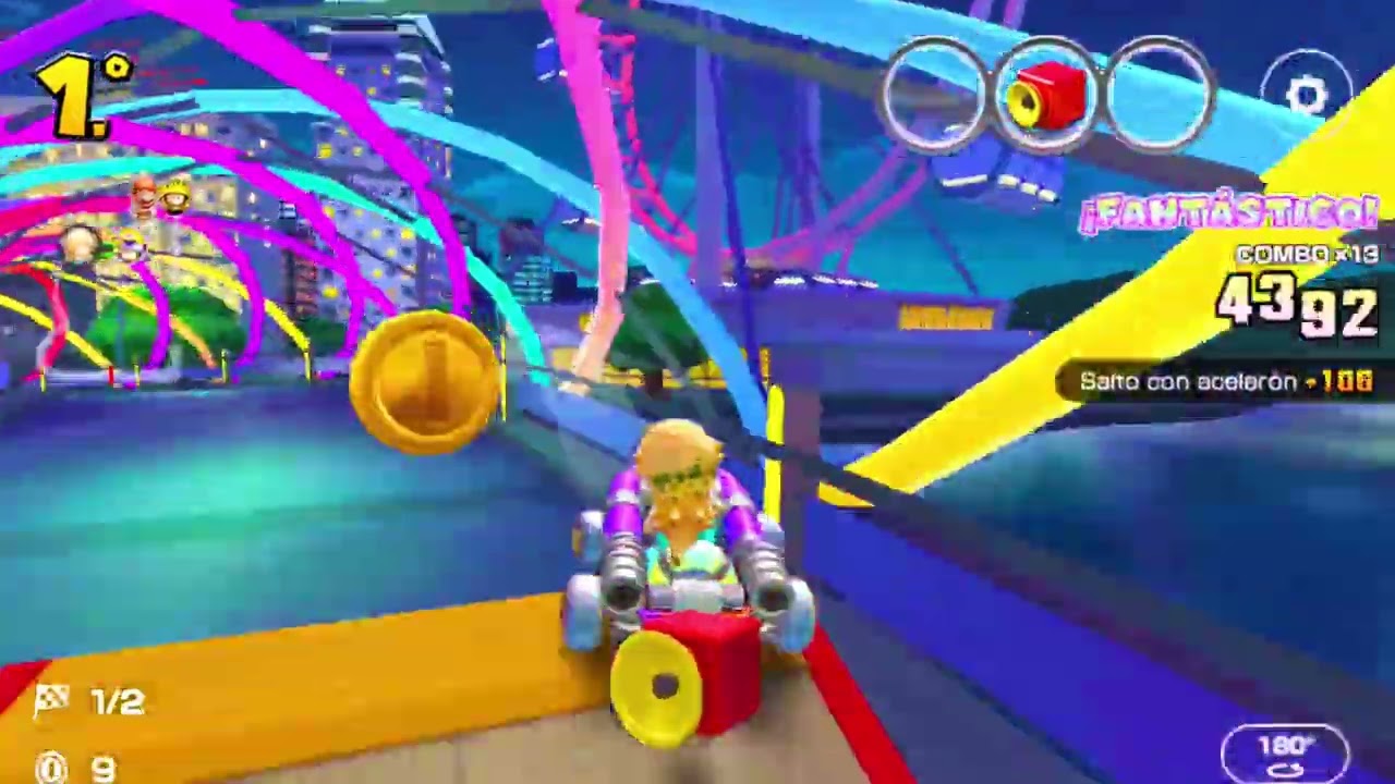 mario kart tour aceleron singapur X2 con rosalina traja de baño