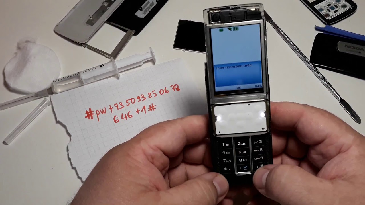 Restoration Nokia 6280. Ремонт и разлочка телефона из Латвии от Рихардса Rebuild broken phone часть1