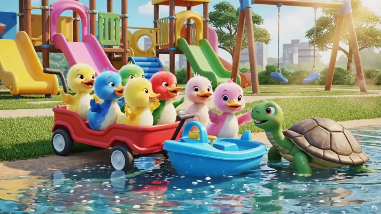 5羽のあひる｜こどものうた・ナーサリーライム Five Little Ducks #97