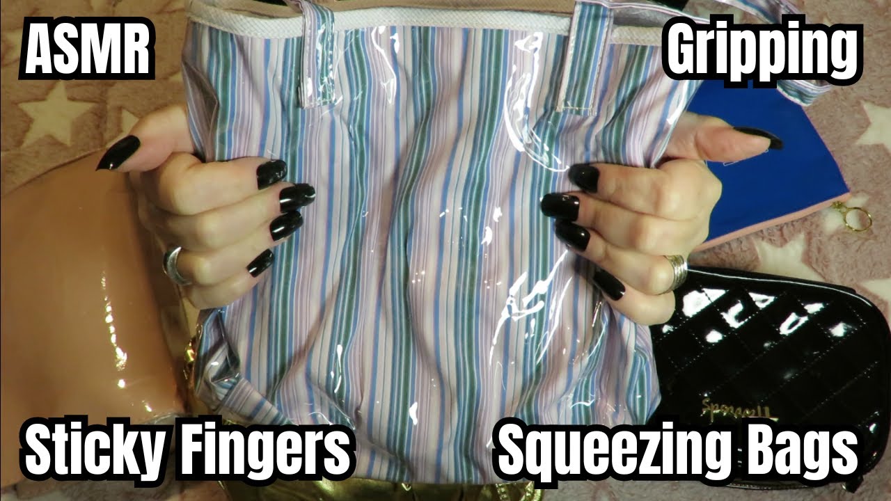 ASMR Sticky Squeezing & Gripping Bags / No Talking