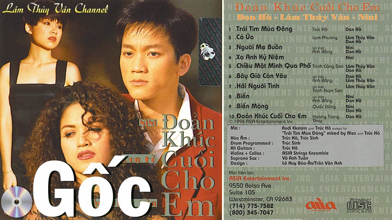 Đoản Khúc Cuối Cho Em - Don Hồ, Nini, Lâm Thúy Vân | CD Gốc Asia 068