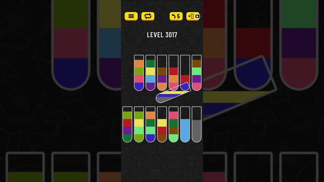 water sort puzzle level 3017
