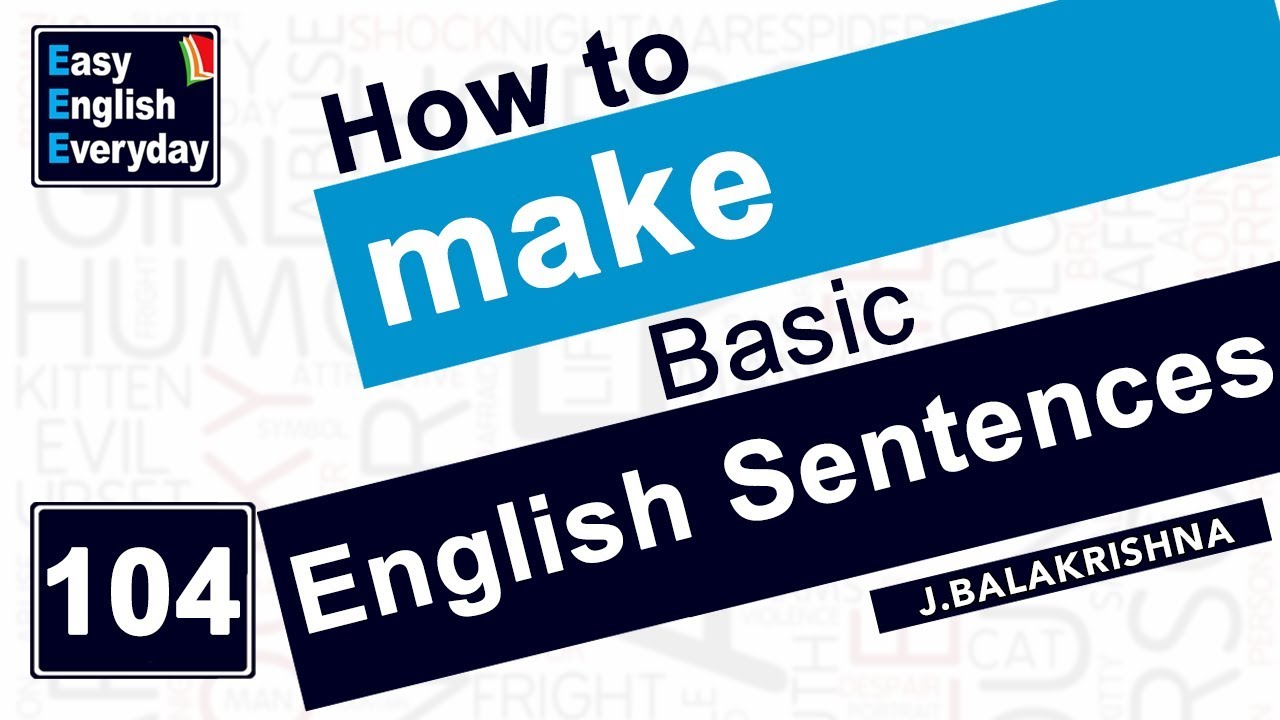 How to make basic English sentences| how to learn sentences in English| Easy English Everyday