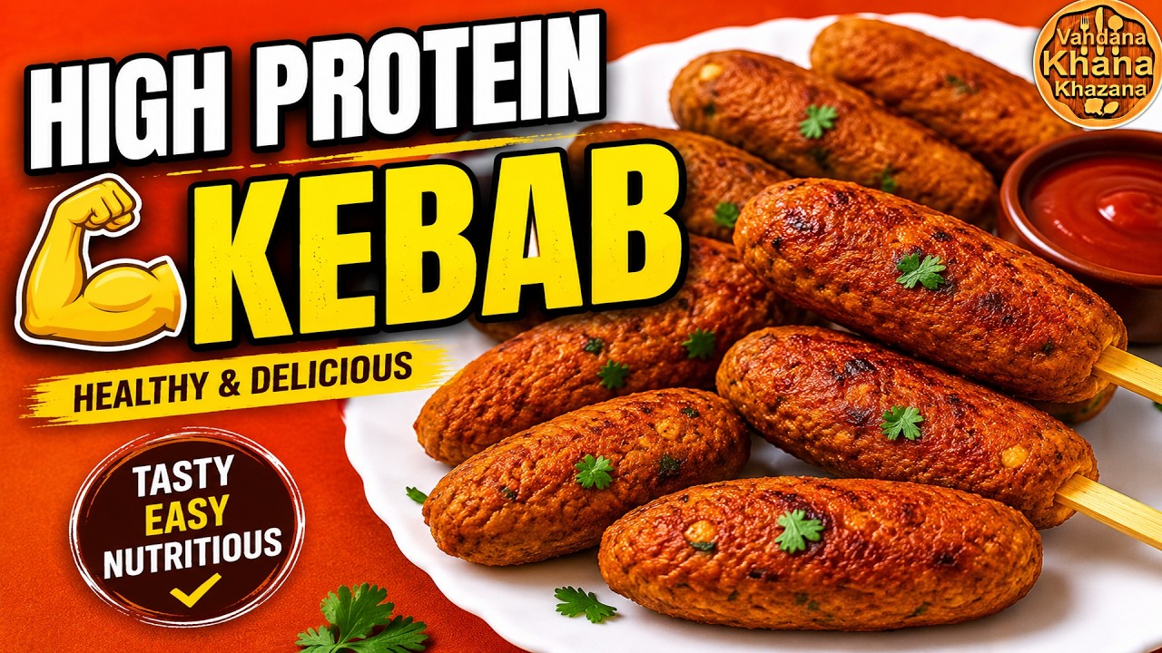 Soya kabab Recipe | High Protein healthy kabob recipe 