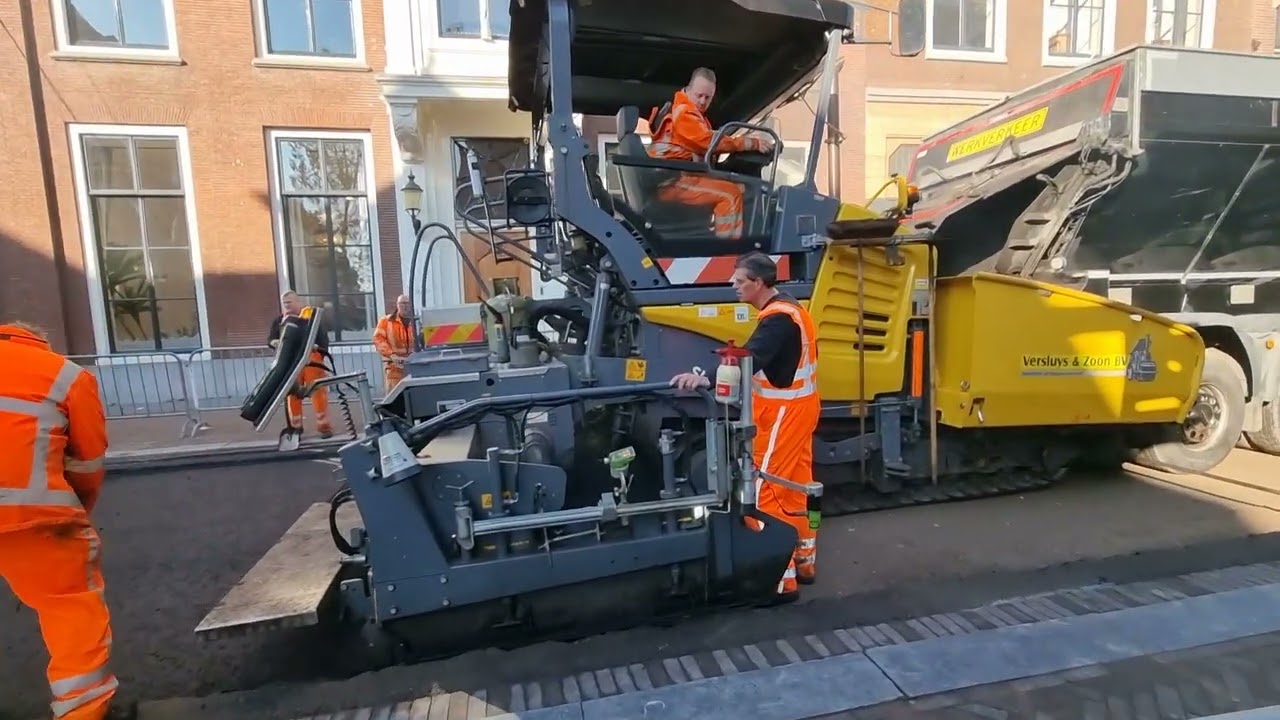 💥Deel20 Versluys 💥en zoon b.v beginnen met asfaltwerkzaamhede🛣🚧⛔️🦺👷 bij de Breestraat in Leiden