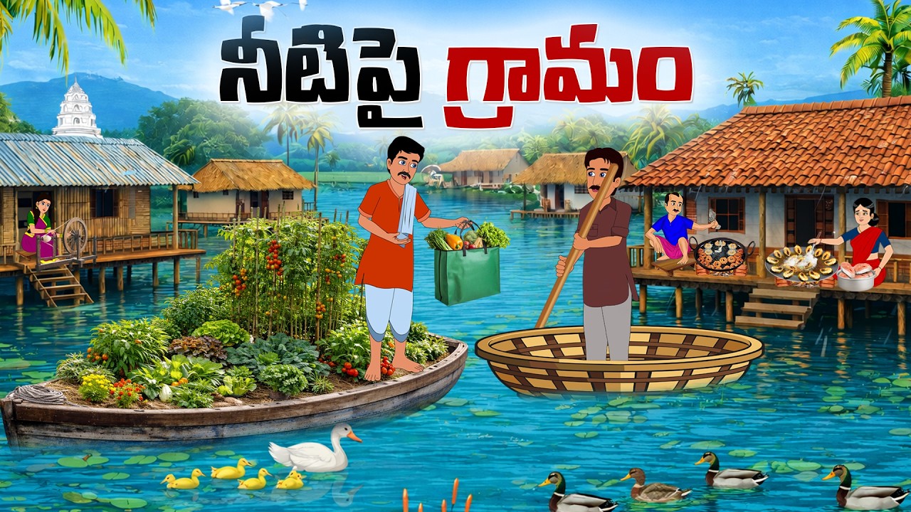 నీటిపై గ్రామం | Telugu moral stories | Neethi kathalu | Telugu kathalu  | PSR story time