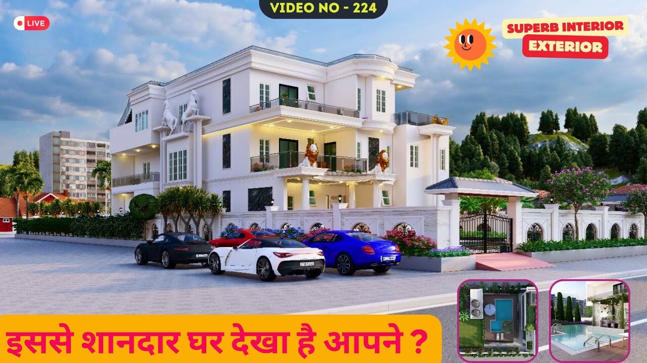 Beautiful Classic House Design With A Swimming Pool And Stunning Interior! Plan Id - 224