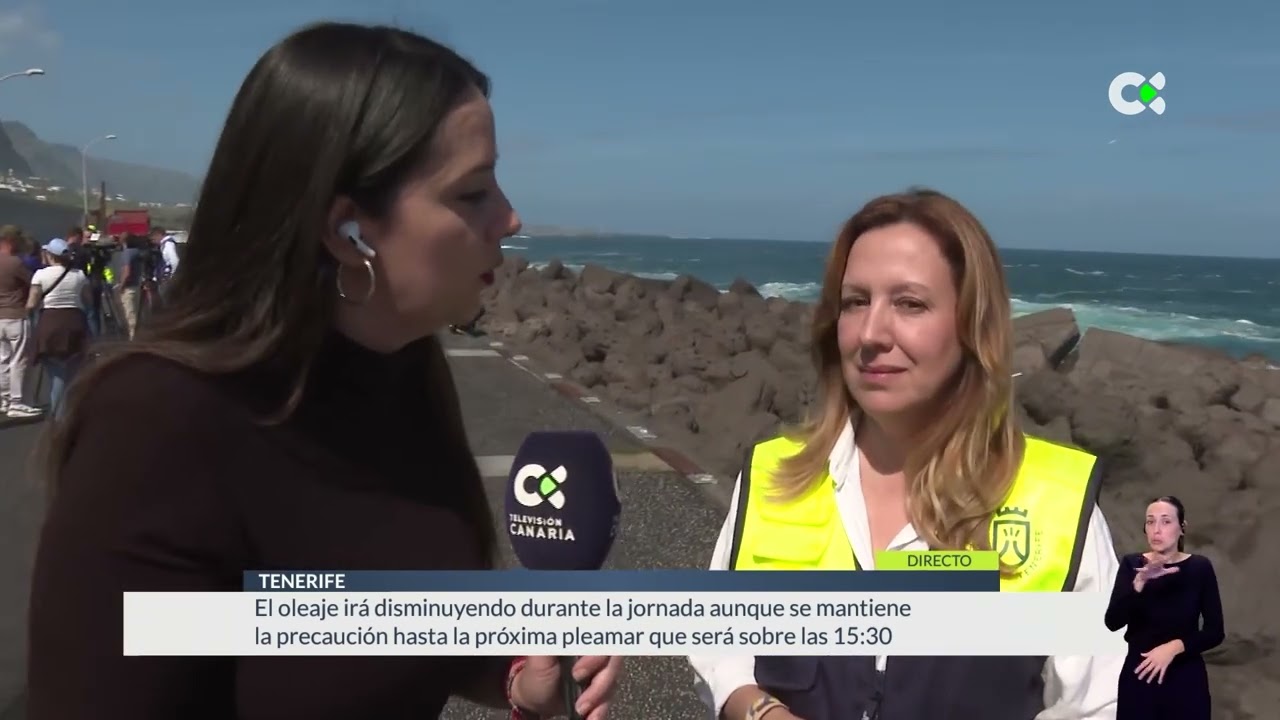 Destrozos en Garachico por el oleaje