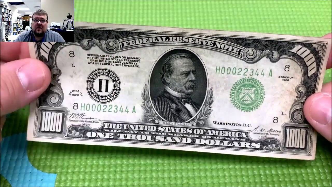The Coin Show: 1928 Series $1000 Note
