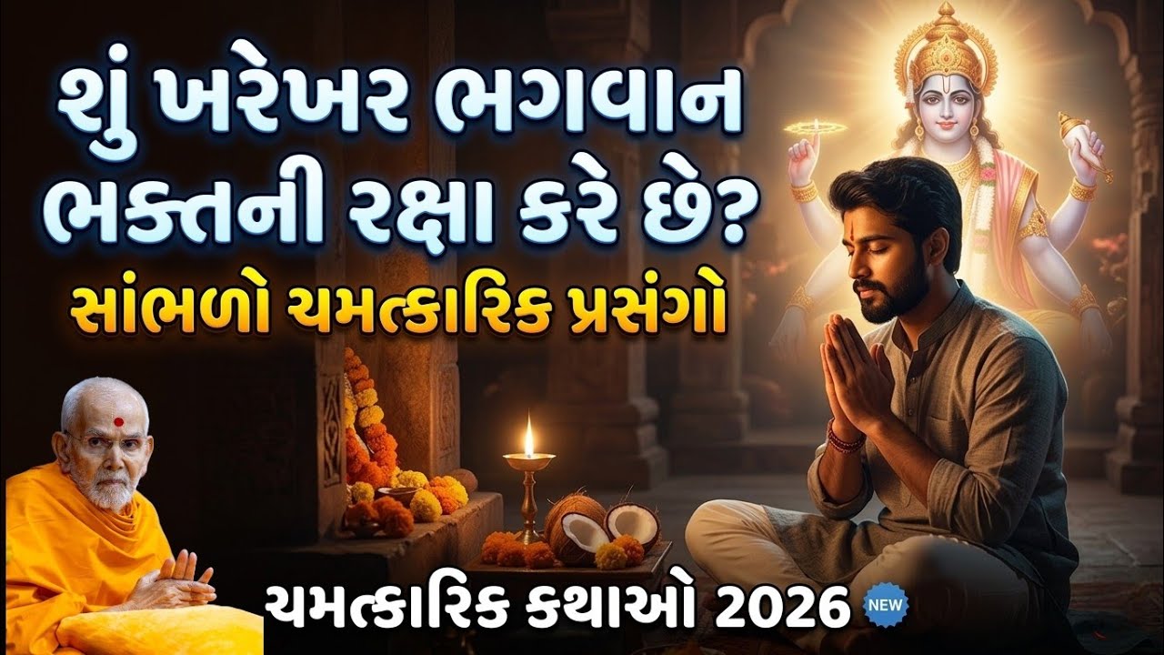 New pravachan શું ખરેખર ભગવાન ભક્તની રક્ષા કરે છે? #baps#motivation#satsang#pravachan#katha#2026