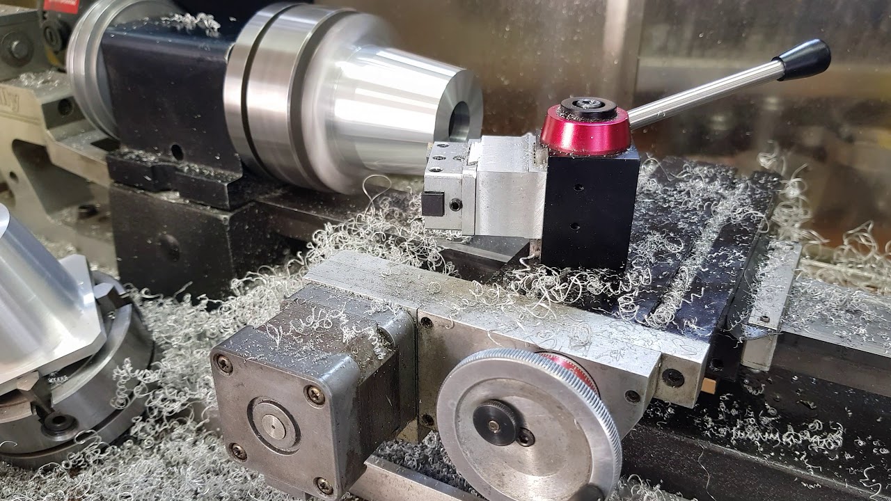 Making two stepper motor mount  on 4410 Sherline lathe.