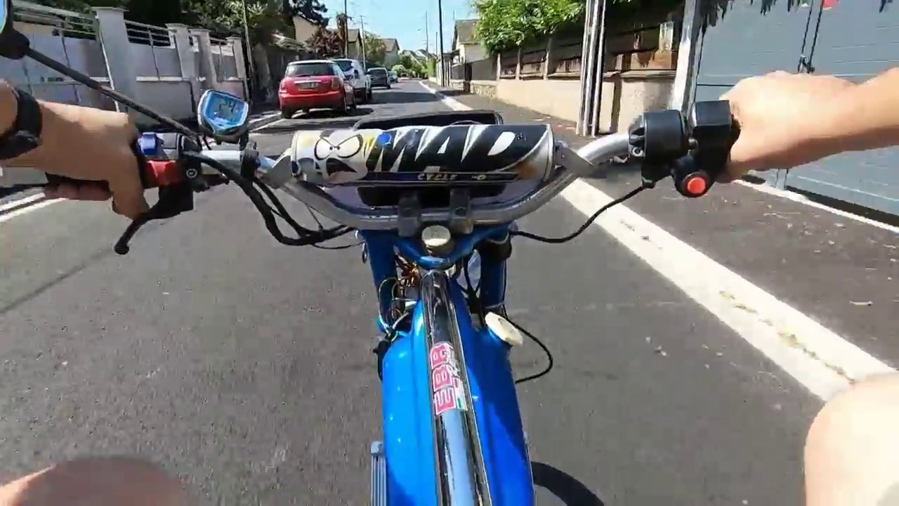 Test MBK 51 électrique DIY alternateur en moteur qui a la sauce !!
