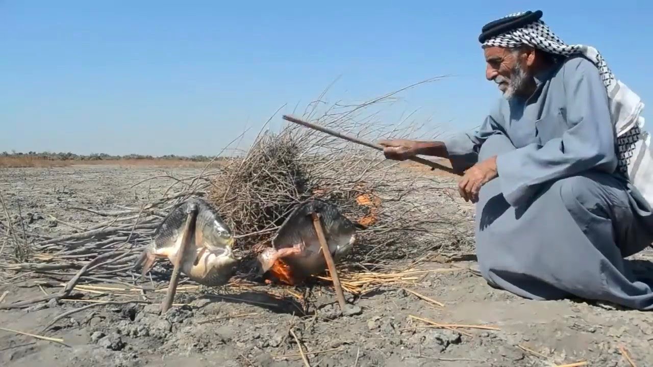 طبخ مطبك سمك عراقي من نهر الفرات إلى النار بطريقة لذيذة وصحيه ورائعه