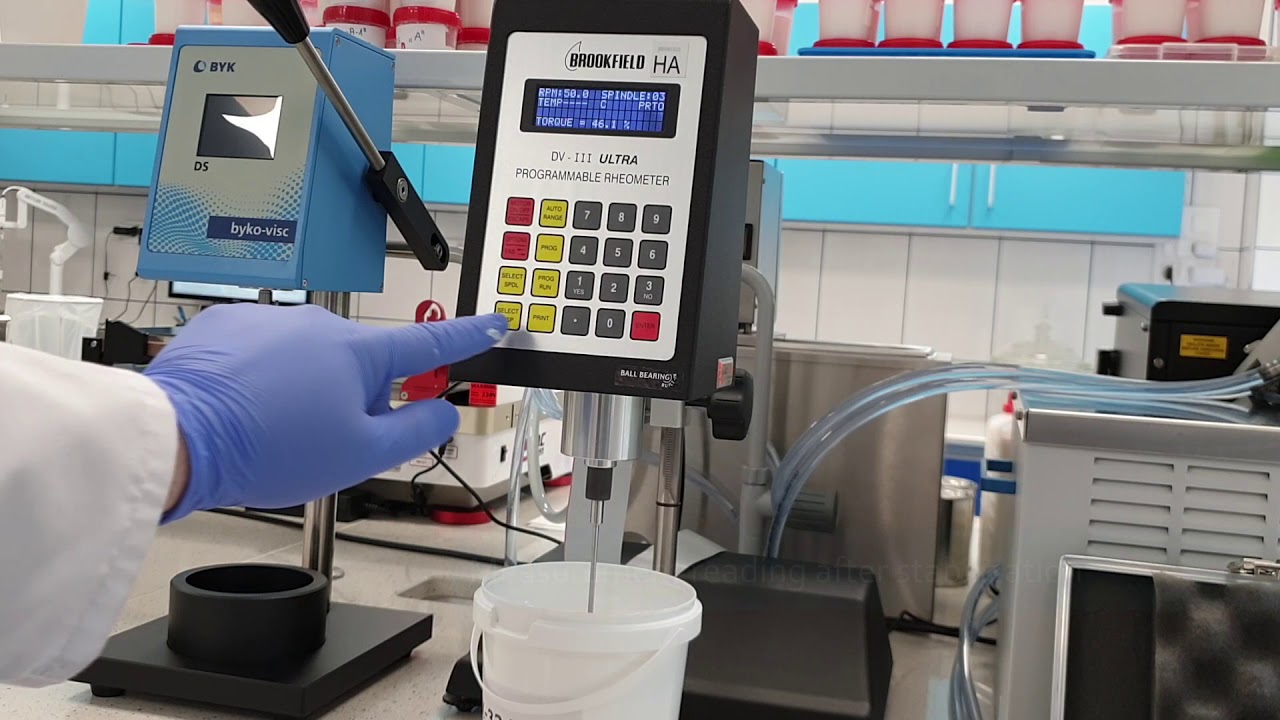 Brookfield viscosity ASTM D2196 [Paint Testing]