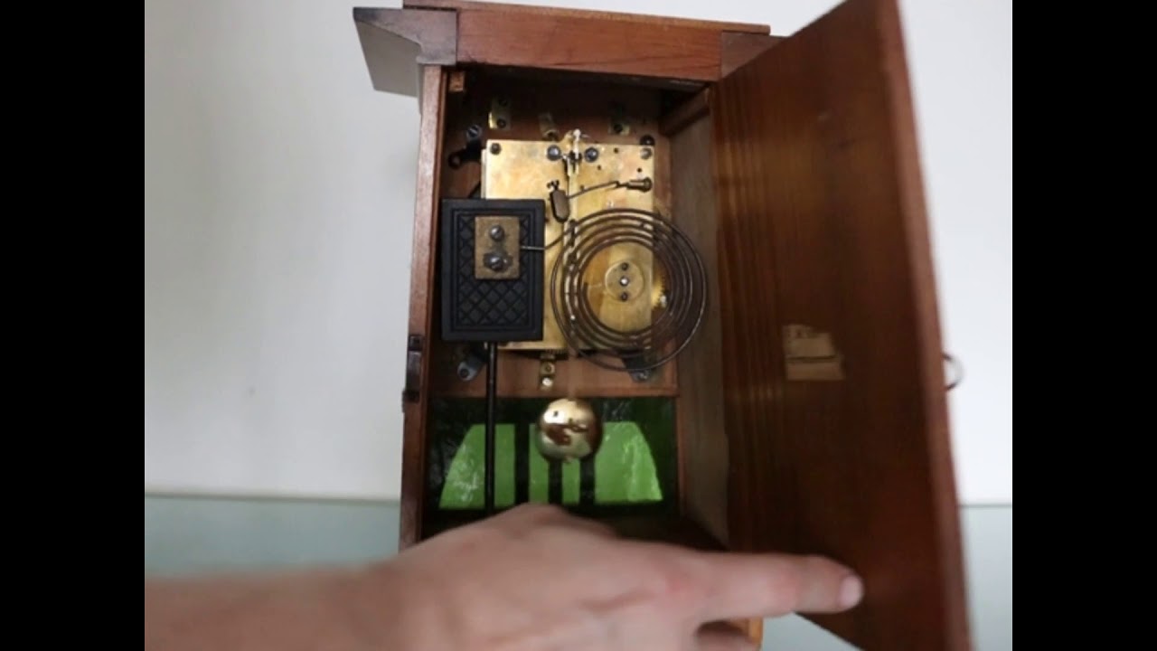 sold! PFEILKREUZ JUNGHANS Mantel Clock Antique ART DECO! Gong Chime RESTORED!! Germany