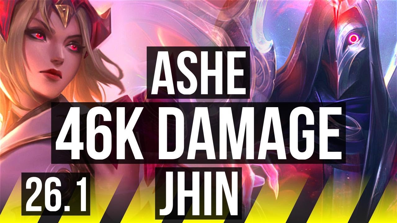 ASHE & Seraphine vs JHIN & Neeko (ADC) | 46K damage | KR Diamond | 26.1