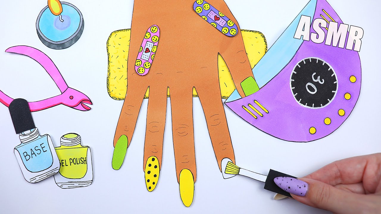 ASMR Nail Art Tutorial & Skincare with PAPER COSMETICS for Sleep