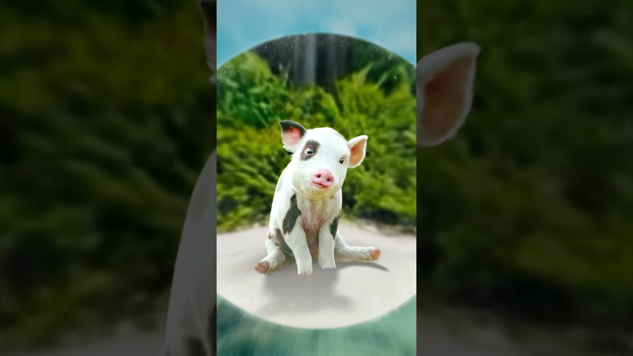A perfect Beach day with Hei Hei and Pua 🐷🐔🏝️
