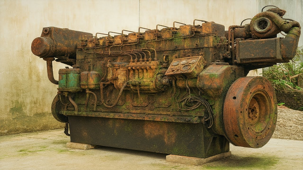 Restoring Massive ISUZU Marine Engine Severely Rusted And Heavily Damaged After Years Of Inactivity